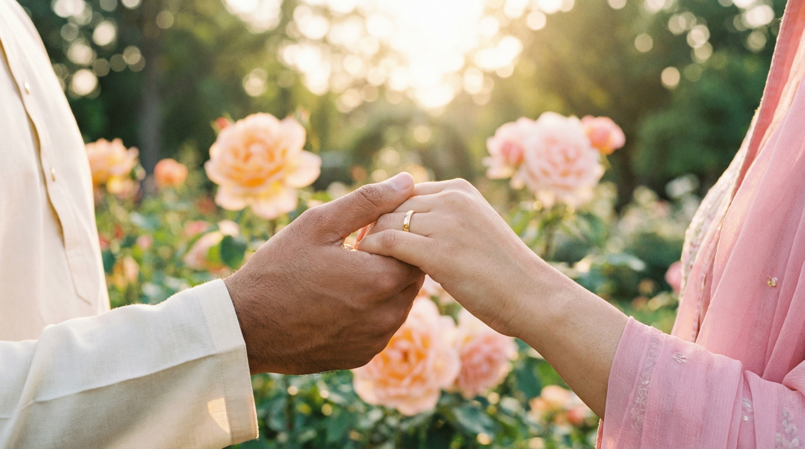 Muslim couple sharing a quiet moment